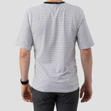 Men's Organic Riding Shirt - White Stripes