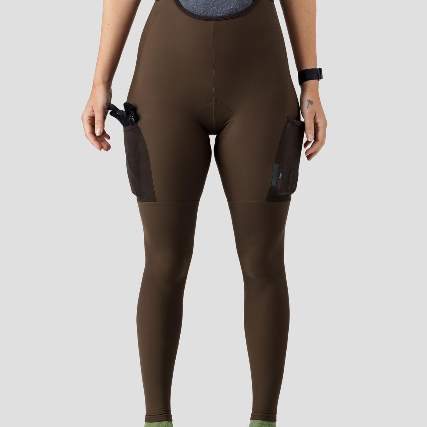 Women's Droptail Thermal Cargo Bib Tight - Espresso