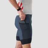 Men's Work Bib Short - Stone Blue