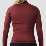Women's Grid Thermal Jersey - Burgundy