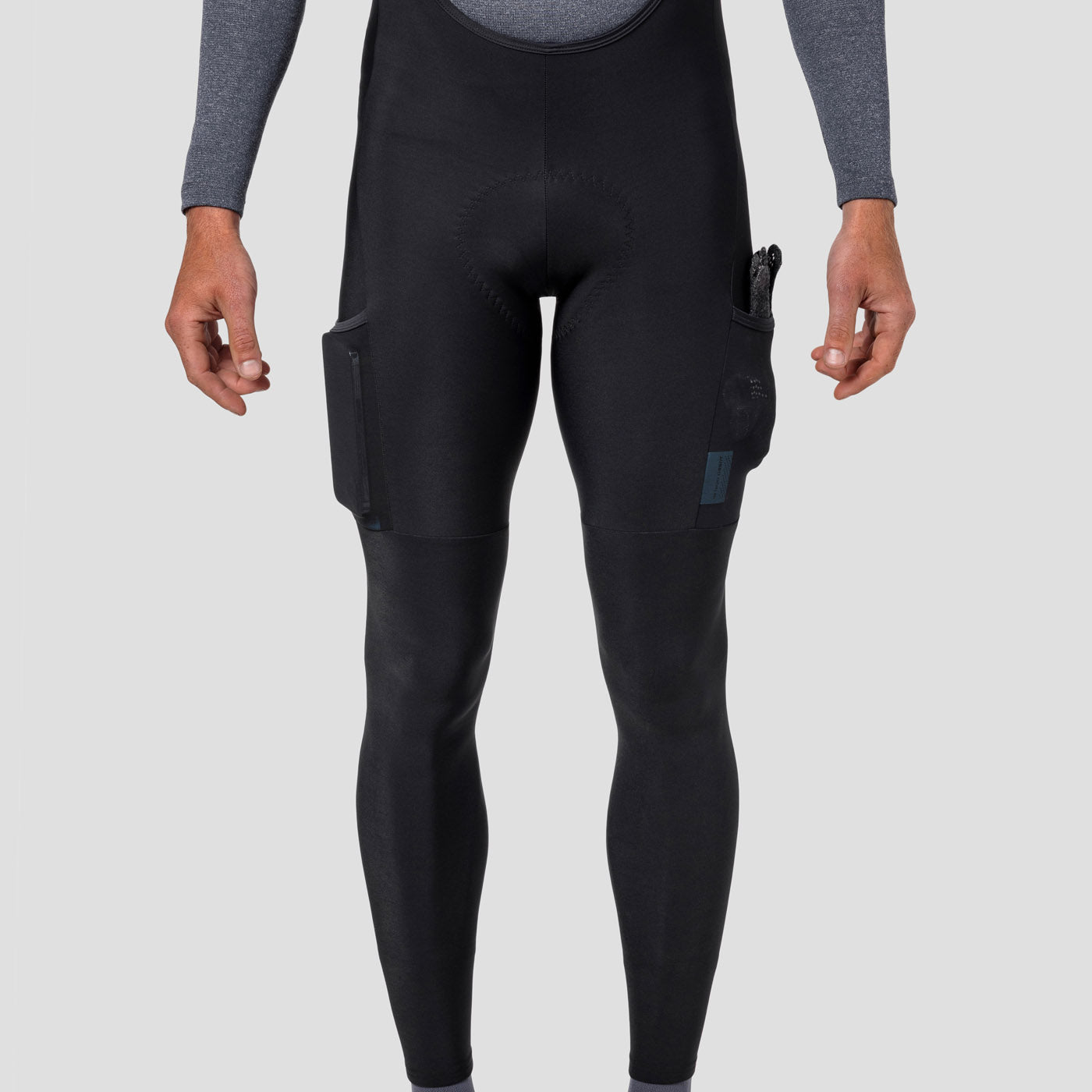 Men s Thermal Cargo Bib Tight Obsidian