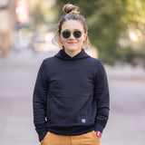 Women's Power Air Hooded Pullover - Black