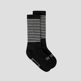 Merino Stripe Sock - Black