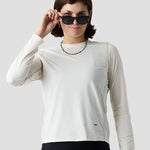 Women's UV Trail Shirt in Oat - lightweight long sleeve cycling shirt with UPF 30 sun protection by Ornot