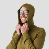 Men's Power Air Hooded Pullover - Mosswood (cosmetic blem)
