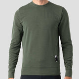 Men's Micro Grid Gravel Sweater - Olive