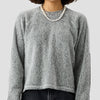 Women's Alpha Wool Pullover in Fog, Polartec Alpha with Wool cycling pullover made in the USA