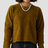 Women's Alpha Wool Pullover in Ochre, Polartec Alpha with Wool cycling pullover made in the USA