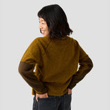 Women's Alpha Wool Pullover in Ochre, Polartec Alpha with Wool cycling pullover made in the USA