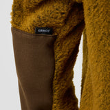 Women's Alpha Wool Pullover in Ochre, Polartec Alpha with Wool cycling pullover made in the USA