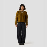 Women's Alpha Wool Pullover in Ochre, Polartec Alpha with Wool cycling pullover made in the USA