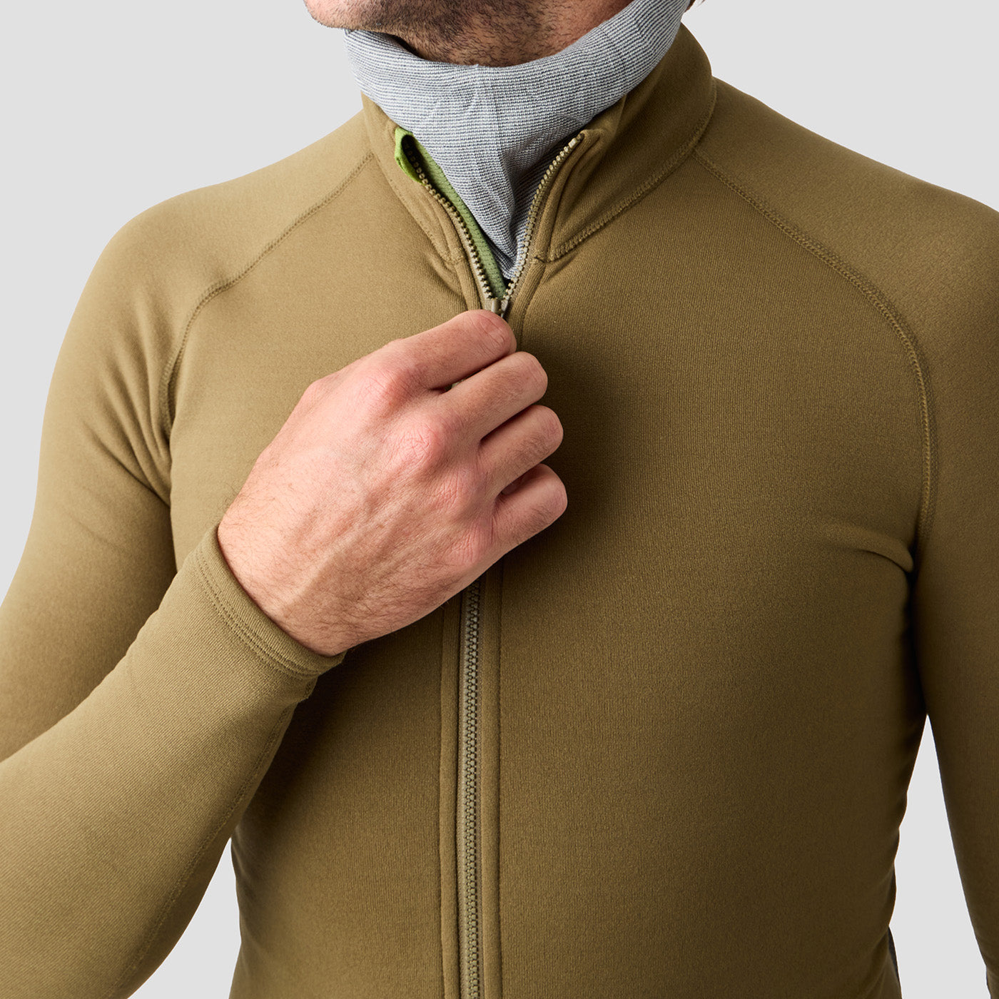 Men's Frost Thermal Jersey in Mosswood, thermal jersey with reflective details
