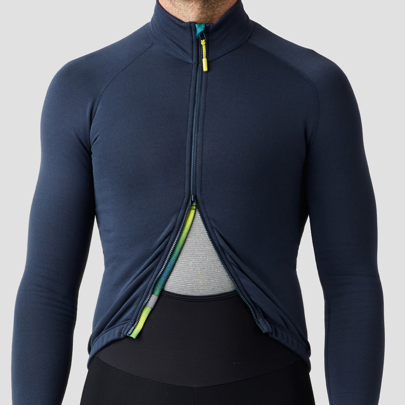 Men's Frost Thermal Jersey in Stone Blue, Polartec Power Stretch Pro winter jersey