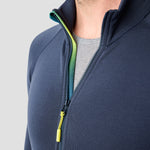 Men's Frost Thermal Jersey in Stone Blue, brushed fleece thermal jersey