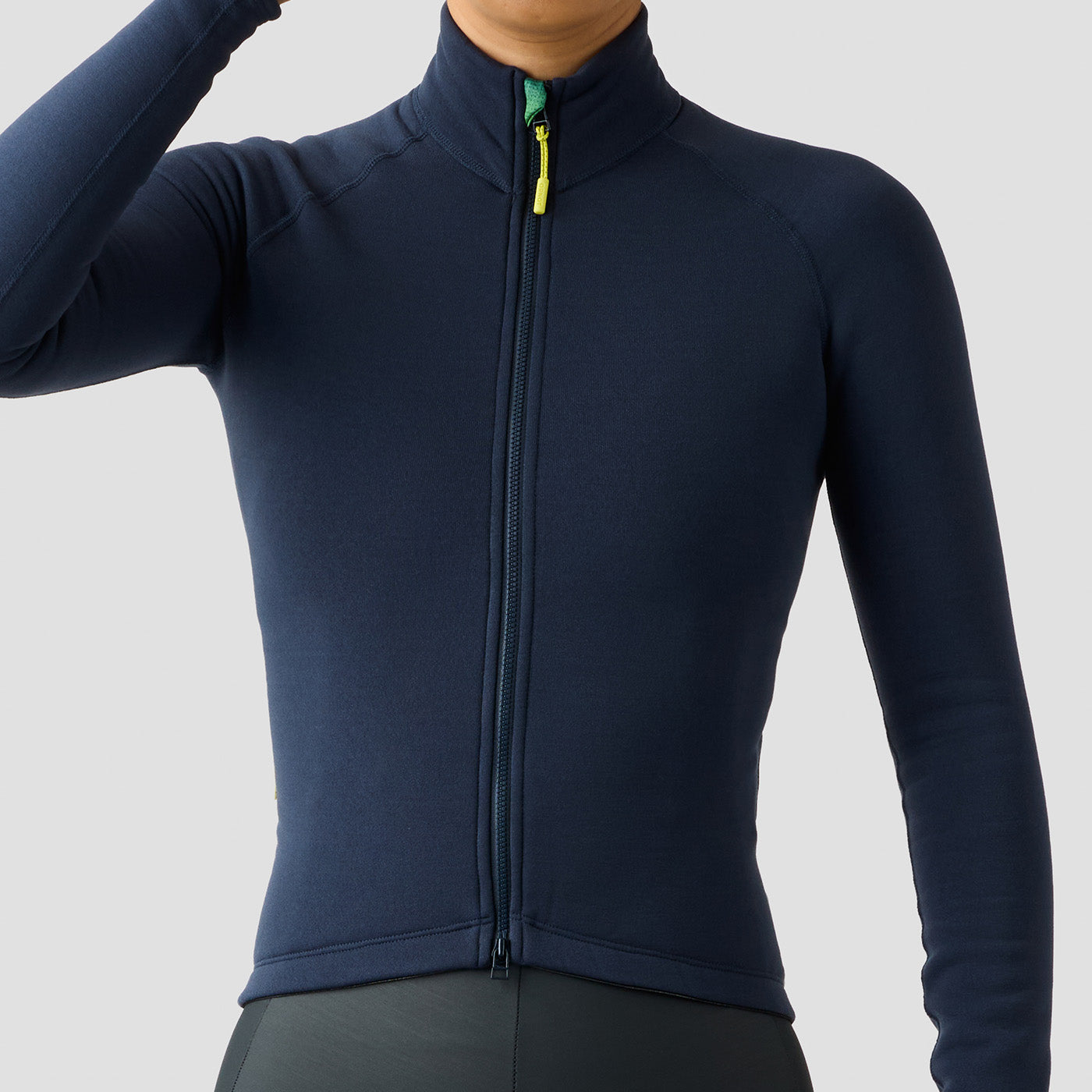 Women's Frost Thermal Jersey in Stone Blue, Polartec Power Stretch Pro winter jersey