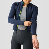 Women's Frost Thermal Jersey in Stone Blue, thermal jersey with reflective details