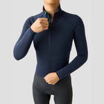 Women's Frost Thermal Jersey in Stone Blue, thermal jersey with lined rear pockets