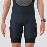 Men's Cargo Bib Short - Midnight Blue