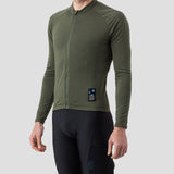 Men's Long Sleeve Micro Grid Jersey - Olive