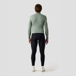 Men's Merino Grid Thermal Jersey in Sage, warm, breathable merino wool jersey