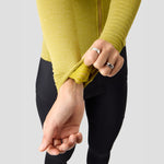 Women's Merino Grid Thermal Jersey in Avocado, thermal cycling jersey made in the USA