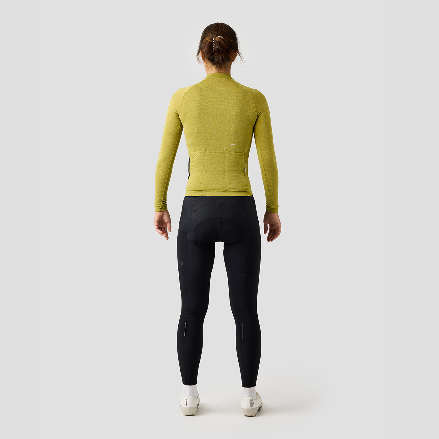 Women's Merino Grid Thermal Jersey in Avocado, warm, breathable merino wool jersey