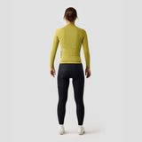 Women's Merino Grid Thermal Jersey in Avocado, warm, breathable merino wool jersey