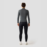 Women's Merino Grid Thermal Jersey in Charcoal, long sleeve thermal jersey by Ornot
