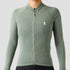 Women's Merino Grid Thermal Jersey in Sage, long sleeve merino wool cycling jersey