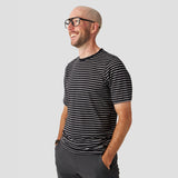 Men's Merino Riding Shirt - Black Stripe