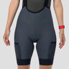 Women's Droptail Cargo Bib Short - Stone Blue