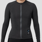 Women's Long Sleeve Micro Grid Jersey - Charcoal
