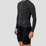 Women's Long Sleeve Micro Grid Jersey - Charcoal