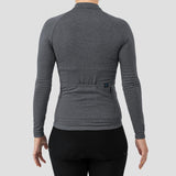 Women's Merino Grid Thermal Jersey - Charcoal