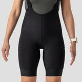 Women's  Droptail Thermal Cargo Bib Short - Black