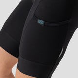 Women's  Droptail Thermal Cargo Bib Short - Black