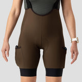 Women's  Droptail Thermal Cargo Bib Short - Espresso