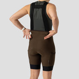 Women's  Droptail Thermal Cargo Bib Short - Espresso