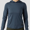 Women's UV Hooded Trail Shirt - Stone Blue