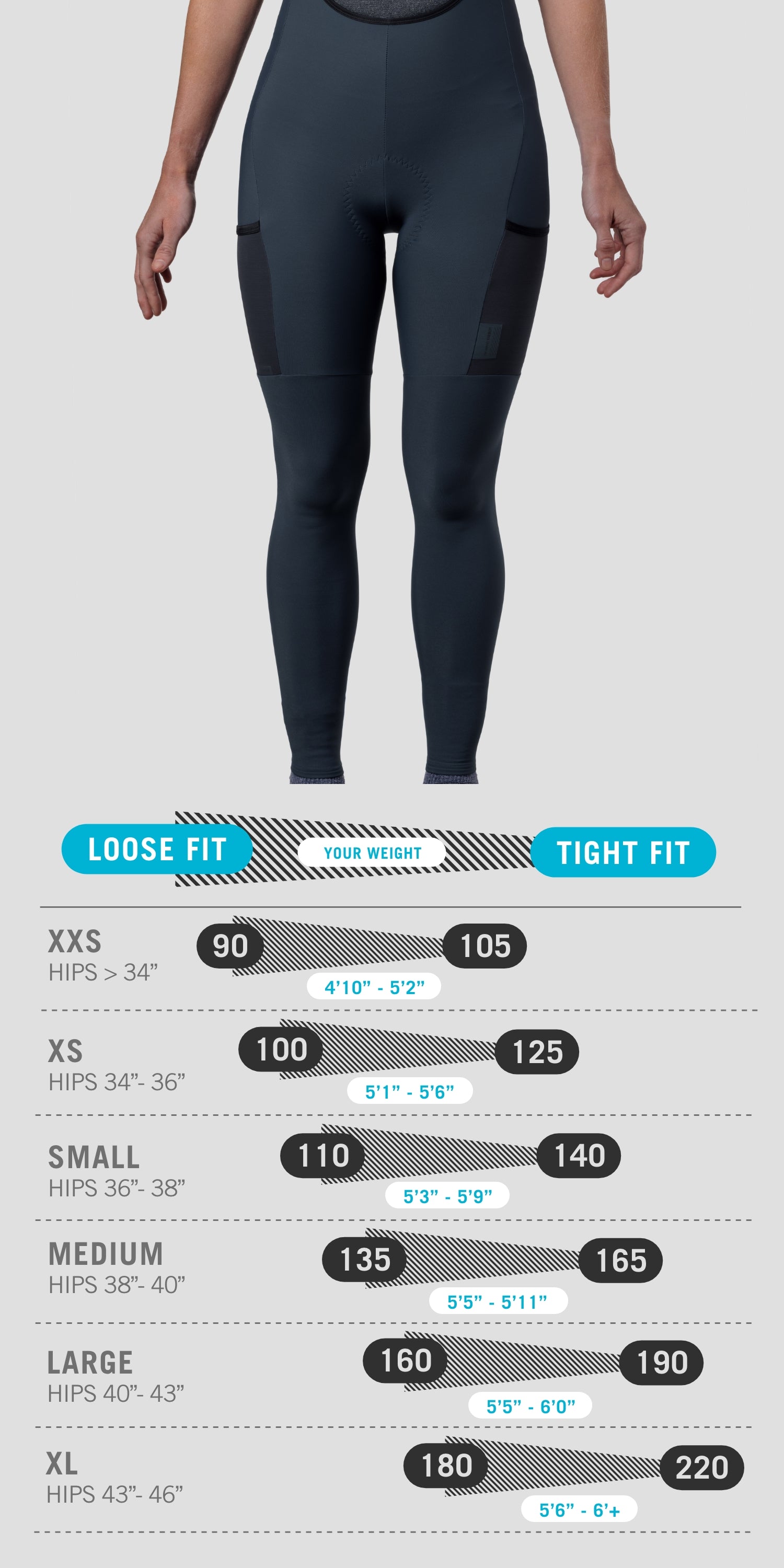 Women's Lightweight Droptail Bib Tight - Obsidian – Ornot Online Store