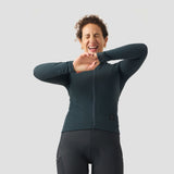 Women's Waffle Grid Thermal Jersey - Hella Blue