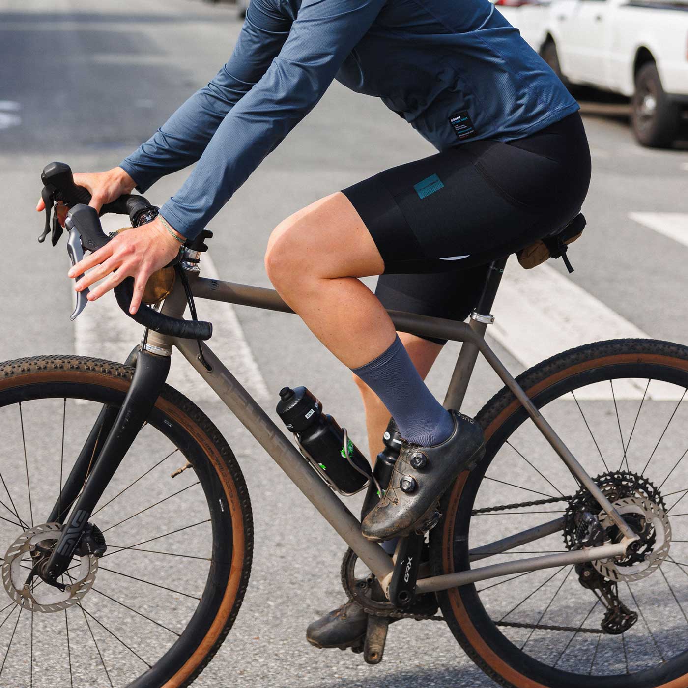 Cargo bib shorts