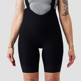 Women's Droptail Cargo Bib Short - Black