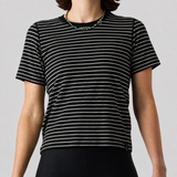 Women's Merino Riding Shirt - Black Stripe