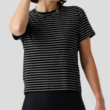 Women's Merino Riding Shirt - Black Stripe