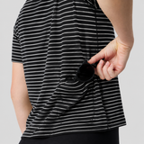 Women's Merino Riding Shirt - Black Stripe