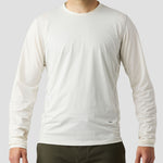 Ornot Men's UV Trail Shirt in Oat cream, breathable technical shirt for gravel cycling and hot weather rides