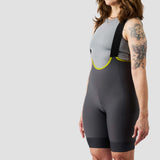 Women's Droptail Cargo Bib Short - Slate