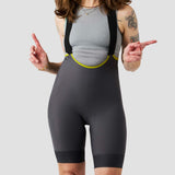 Women's Droptail Cargo Bib Short - Slate