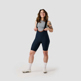 Women's Droptail Cargo Bib Short - Midnight Blue